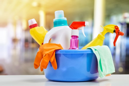A cleaner maintaining a polished office environment in SW19