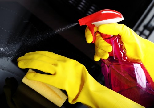 Bathroom and surface cleaning during a property handover